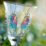 Daiiibabyyy Fashion Multicolor Butterfly Earrings Woman Jewelry Cute Colorful Acrylic Drop Earrings Accessories for Female Girl Jewelry Gift