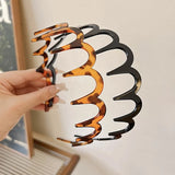 DAIIIBABYYY  -  Fashion Women Girls Zig-Zag Shark Long Tooth Headband Plastic Resin Non-Slip Wave Comb Hair Hoop Headwear Diy Headpiece