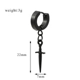 DAIIIBABYYY  -  Fashion Hip Hop Weapon Pendant Earrings Gothic Skull Ear Clip Earrings for Women Men Trendy Ear Accessories Charm Jewelry Gifts