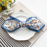 DAIIIBABYYY  -  Korean New Fashion Small Floral Satin Bow Hair Clip Simple High Top Ponytail Spring Clip Headpiece For Woman Girls