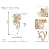 Daiiibabyyy Brooch Rhinestone Flower Brooches for Women Large Brooch Pin Simple Fashion Jewelry Wedding Pin Corsage Accessories