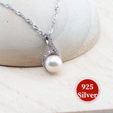 Daiiibabyyy Natural Pearl Jewelry Sets 925 Sterling Silver White Zircon Rings Bracelets Earrings Pendants Necklace Set For Women