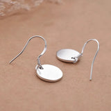 Daiiibabyyy New S925 Sterling Silver Simplicity Smooth Round Brand Earrings For Women Wedding Party Gift Fashion Charm Fine Jewelry