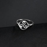 DAIIIBABYYY  -   Triskele Triskelion Ring Stainless Steel Triple Spiral Amulet Finger Rings Vintage Jewelry Birthday Gift for Women