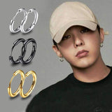 Daiiibabyyy 2PC/Set Stainless Steel Hoop Earrings for Women Men Simple Small Gold Color Earring Cartilage Piercing Jewelry Aretes De Mujer