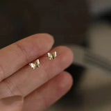 Daiiibabyyy Cute Star Beads Tassel Stud Earrings Women Gold Plated Small Fresh Jewelry Zircon Earrings