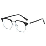 DAIIIBABYYY  -  Metal Myopic Glasses Frames Female Round Face Half-frame Male Eyeglasses Frame Anti Blue Light Glasses Computer Goggles Fashion