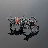 DAIIIBABYYY  -  Gothic Fashion Rings for Women Girls Crystal Black Spider Open Ring Hip Hop Punk Irregular Animal Finger Jewelry Halloween Gift