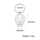 DAIIIBABYYY  -  Goth Halloween Charm Car Keychain Gothic Bat Ghost Spider Web Skull Stainless Steel Key Ring Holder Gift for Men Women