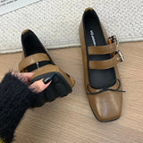 DAIIIBABYYY  -  2024 Spring New Brand Women Flat Shoes Fashion Round Toe Flat Heel Ladies Casual Mary Jane Shoes Shallow Dress Ballerinas S