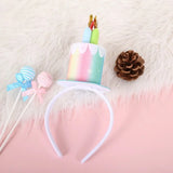 DAIIIBABYYY  -  Happy Birthday Hairband Funny Hair Accessories Candle Women Hair Hoop Cake Colorful Headband Party Props