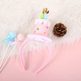 DAIIIBABYYY  -  Happy Birthday Hairband Funny Hair Accessories Candle Women Hair Hoop Cake Colorful Headband Party Props