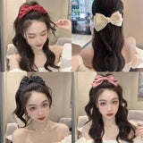 Daiiibabyyy Three-layer Bowknot Hairpin for Women Elegant French Temperament Bowknot Hair Clip Retro High-end Hair Accessories