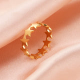 DAIIIBABYYY  -  Five pointed star ring stainless steel women's minimalist fashion ring accessories jewelry anniversary gift