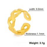 DAIIIBABYYY  -  Fried Dough Twists Bead Lock Knot Chain Horseshoe Lock Shoe Buckle Stainless Steel Ring Women Fashion Simple Jewelry Gift