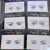 Face Jewels Macaron Eye Stickers Glue-free Eyebrow Stickers Holiday Party Beauty Forehead Colored Diamond Halloween Stickers