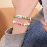 DAIIIBABYYY  -  Cartoon Cute Frog Fish Starfish Beaded Bracelet For Women Girls Sweet Lovely Colorful Star Charm Bracelet Fashion Jewelry Gifts