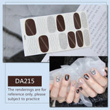 Daiiibabyyy Baking Free Fashion Nail Art Sticker Full Cover Wraps Decorations DIY Manicure Solider Nail Vinyls Adhesive Beauty Pre-designed