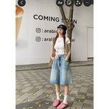 DAIIIBABYYY  -  2024 Blue Women's Shorts Jeans High Waist Straight Y2K Pants Streetwear Casual Vintage Female Wide Leg Denim Five Points Trouser