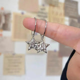 DAIIIBABYYY   -  Cool Y2K Star Drop Earrings Hot Girl Harajuku Creative Planet Pearl Crystal Stars Earings Korean Fashion for Women Punk Jewelry