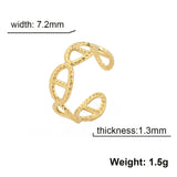 DAIIIBABYYY  -  Fried Dough Twists Bead Lock Knot Chain Horseshoe Lock Shoe Buckle Stainless Steel Ring Women Fashion Simple Jewelry Gift