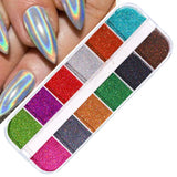 Daiiibabyyy Nail Sequins Irregular Heart Laser Sparkly Butterfly Design Nail Art Decoration Set Nail Glitter Flakes for UV Gel Manicure