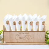 Daiiibabyyy Wood Wedding Kraft Paper Confetti Cones Holder Support For Wedding Cones Wedding Decor Confetti Tray Paper Cones Bride To Be