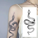 Daiiibabyyy Big Size Red Snake Waterproof Temporary Tattoo Stickers For Cool Women Men Body Art Waist Decals Fake Tatto Summer