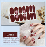 Daiiibabyyy Baking Free Fashion Nail Art Sticker Full Cover Wraps Decorations DIY Manicure Solider Nail Vinyls Adhesive Beauty Pre-designed