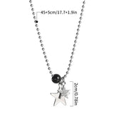 DAIIIBABYYY  -  Fashion Crystal Star Necklace for Women Girls Vintage Beaded Chains Stainless Steel Choker Pendants Aesthetic Y2k Jewelry