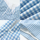 Daiiibabyyy   -  Chic Sweet Plaid Halter Dress Women Spring New French Casual Y2K Lace Kawaii Dress Women Fairytale Lace Cute Mini Dresses