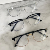 DAIIIBABYYY  -  Metal Myopic Glasses Frames Female Round Face Half-frame Male Eyeglasses Frame Anti Blue Light Glasses Computer Goggles Fashion