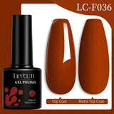 Daiiibabyyy 7ml Translucent Jelly Amber Gel Nail Polish Brown Coloured Varnish Gel Long Lasting Semi Permanent UV Nail Art Manicure