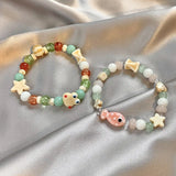 DAIIIBABYYY  -  Cartoon Cute Frog Fish Starfish Beaded Bracelet For Women Girls Sweet Lovely Colorful Star Charm Bracelet Fashion Jewelry Gifts