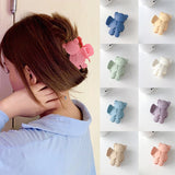 2021 New Matte Solid Color Claw Clip Barrette Crab Hair Claws Bear Bath Clip Ponytail Clip For Women Girls Hair Accessories daiiibabyyy