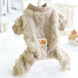 Puppy Dog Clothes Autumn Winter Soft Coral Fleece Cotton Jumpsuits Warm Jacket Coats For Small Medium Dog Costumes Poodle Romper daiiibabyyy