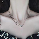 Gothic Butterfly Pendant Necklace for Women Choker Aesthetic Grunge Chain accessories IGIRL Indie Collar Jewelry Friends Gift daiiibabyyy