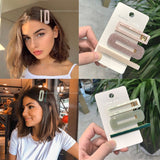 New 3PCS/Set Fashion Pearls Acetate Geometric Hair Clips For Women Girls Headband Sweet Hairpins Barrettes Hair Accessories Set daiiibabyyy