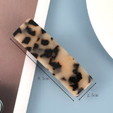 Fashion Geometric Rectangle Hair Clips Leopard Print Floral Barrettes Women Hairpins Bangs Clips Acetate Resin Hair Accessories daiiibabyyy