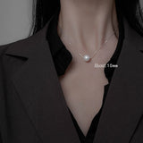 2021 Sale Imitation Pearl Of Love Silver Color Pendant Necklaces Clavicle Chains necklace Fashion Chain Necklace Women Jewelry daiiibabyyy