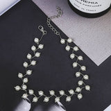 Fashion Women Necklace Choker Pearl Necklace For Girl Statement Ladies Collares Gold Color Alloy Jewelry Birthday Gift Party daiiibabyyy