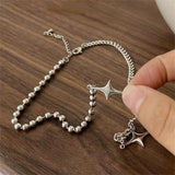 2021 New Korean Simple Stainless Steel Starlight Chain Necklace For Women Girls Fashion Temperament All-match Party Jewelry daiiibabyyy