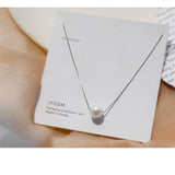 2021 Sale Imitation Pearl Of Love Silver Color Pendant Necklaces Clavicle Chains necklace Fashion Chain Necklace Women Jewelry daiiibabyyy