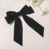 intage Black Big Large Velvet Bow Hair Clip For Women Hair Clips Velvet Hair Clips Bow Duckbill Clips Hair Accessories Ribbon daiiibabyyy