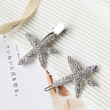 Hair Clips for Women Fashionable Crystal Starfish Hairpin Light Luxury Geometric Party Hair Accessories Jewelry Wholesale daiiibabyyy