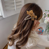 Fashionable Bow Hair Clips Hair Accessories Broken Colored Diamond Hair Clip INS Super Flashing Hairpin Exquisite Bangs Clips daiiibabyyy