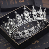 Daiiibabyyy Fashion Bridal Tiaras and Crowns Crystal Royal Queen King Crown Wedding Hair Jewelry Circle Diadem Bride Head Accessories