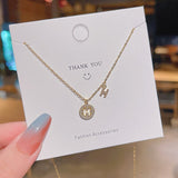 Fashion Small Goldfish Exquisite H Letter Necklace Golden Fishbone H Letter Necklace Ladies Pendant Jewelry Gift New Necklace daiiibabyyy