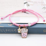 2021 New Cute Cartoon Little Girl Bracelet Accessories Jewelry Unisex Retractable Pendant Flower Pineapple Bracelet Gift Party daiiibabyyy