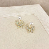 Earrings for Women Pearl Crystal Resin Earrings Jewelry Accessories Wholesale  Stud Earrings Women  Butterfly Jewelry daiiibabyyy